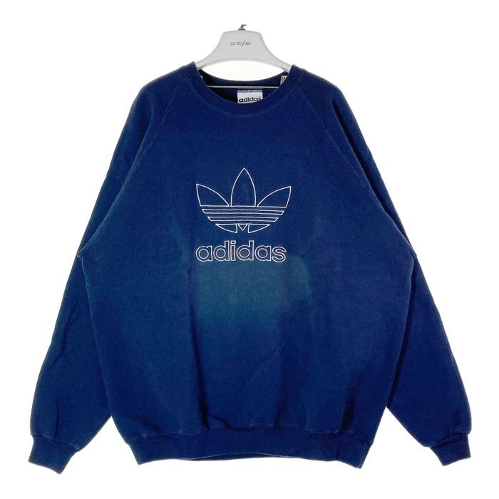 ☆ADIDAS アディダス 80s トレフォイル刺繍ロゴ スウェット USA製