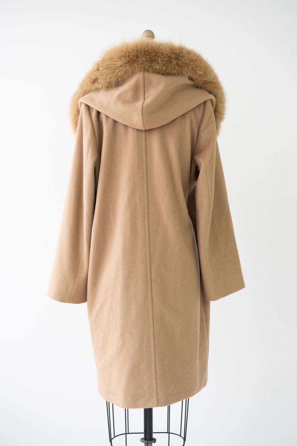 美品　Max Mara Studioファーフード ウールコート Max Mara Studio マックスマーラ ステュディオス ファーフード ウール