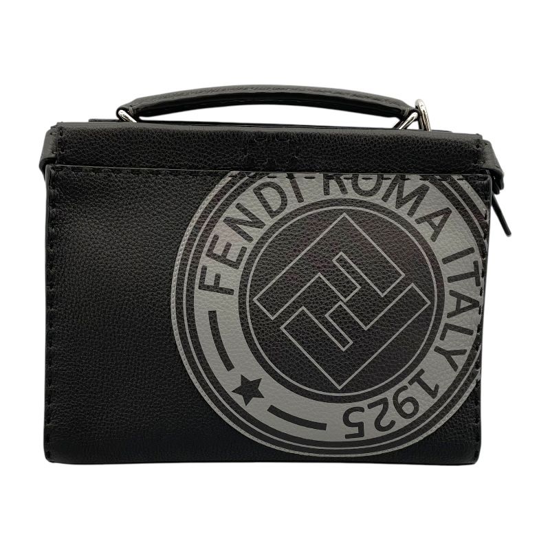 フェンディ FENDI ピーカブーフィットFFスタンプ 7VA422 ブラック レザー メンズ ハンドバッグ