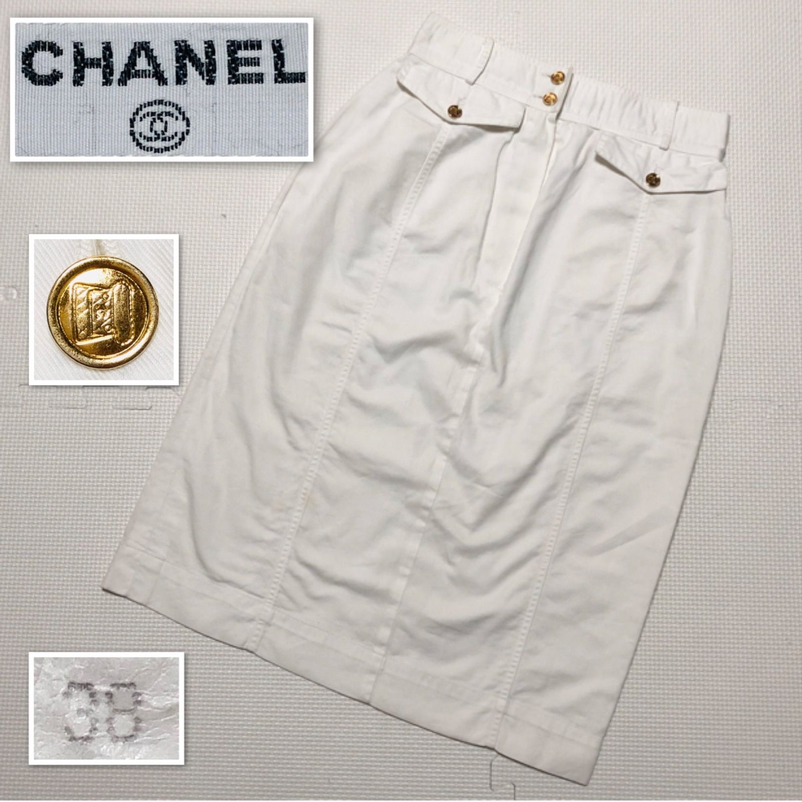 □希少ヴィンテージ□CHANEL シャネル タイトスカート ひざ丈