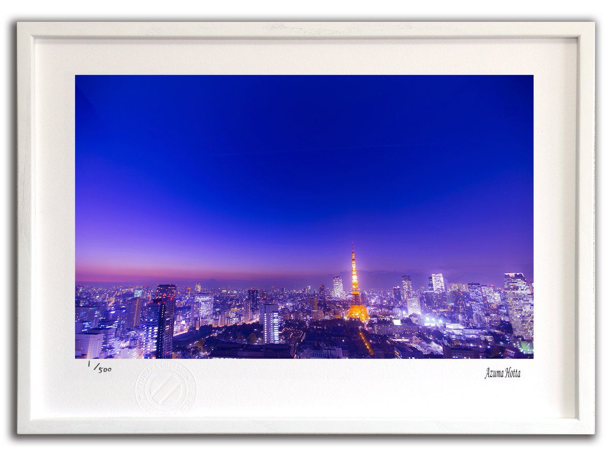 オーロラの冬の風景画 肉筆油彩画 極悪