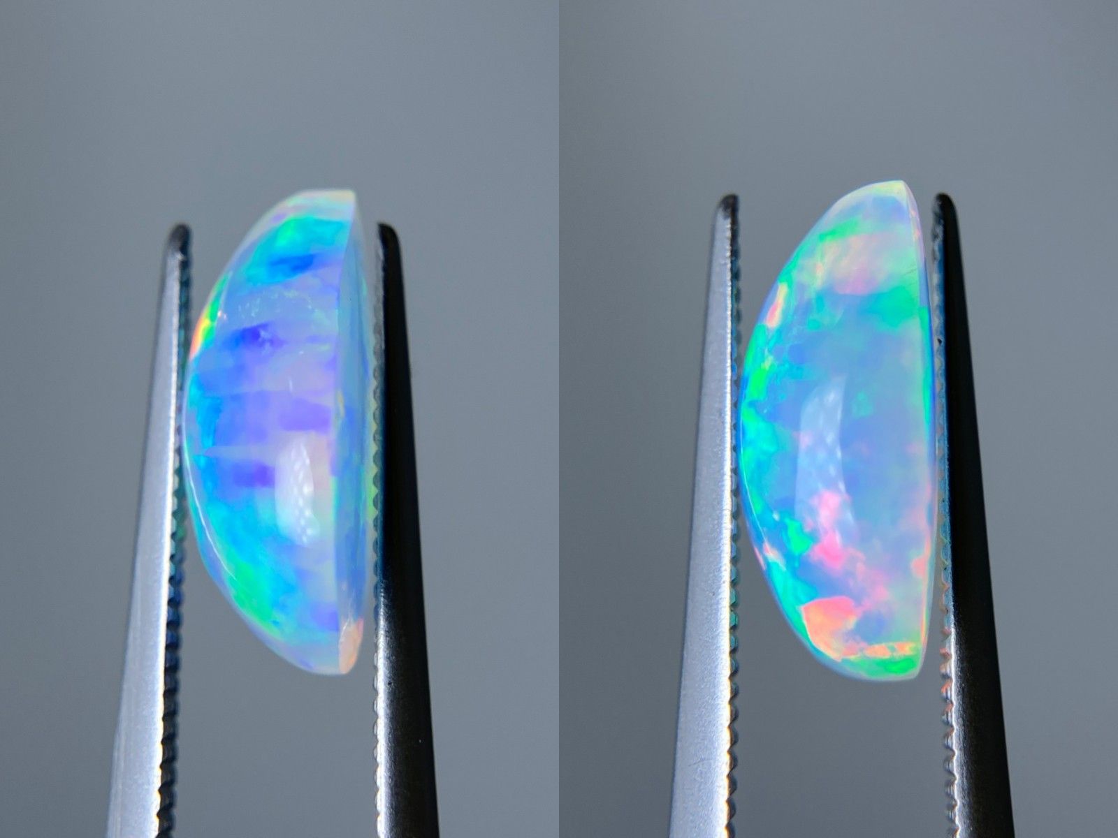オパール（ペアセット） 3.175ct / 3.507ct 宝石鑑別書付き 13.5×9.7×5.2 / 13.5×9.5×5.3 ルース（ 裸石 ） 3383S 3.175ct &frasl; 3.507ct アート・オブ・カンフーパンダ 公式設定資料集 0
