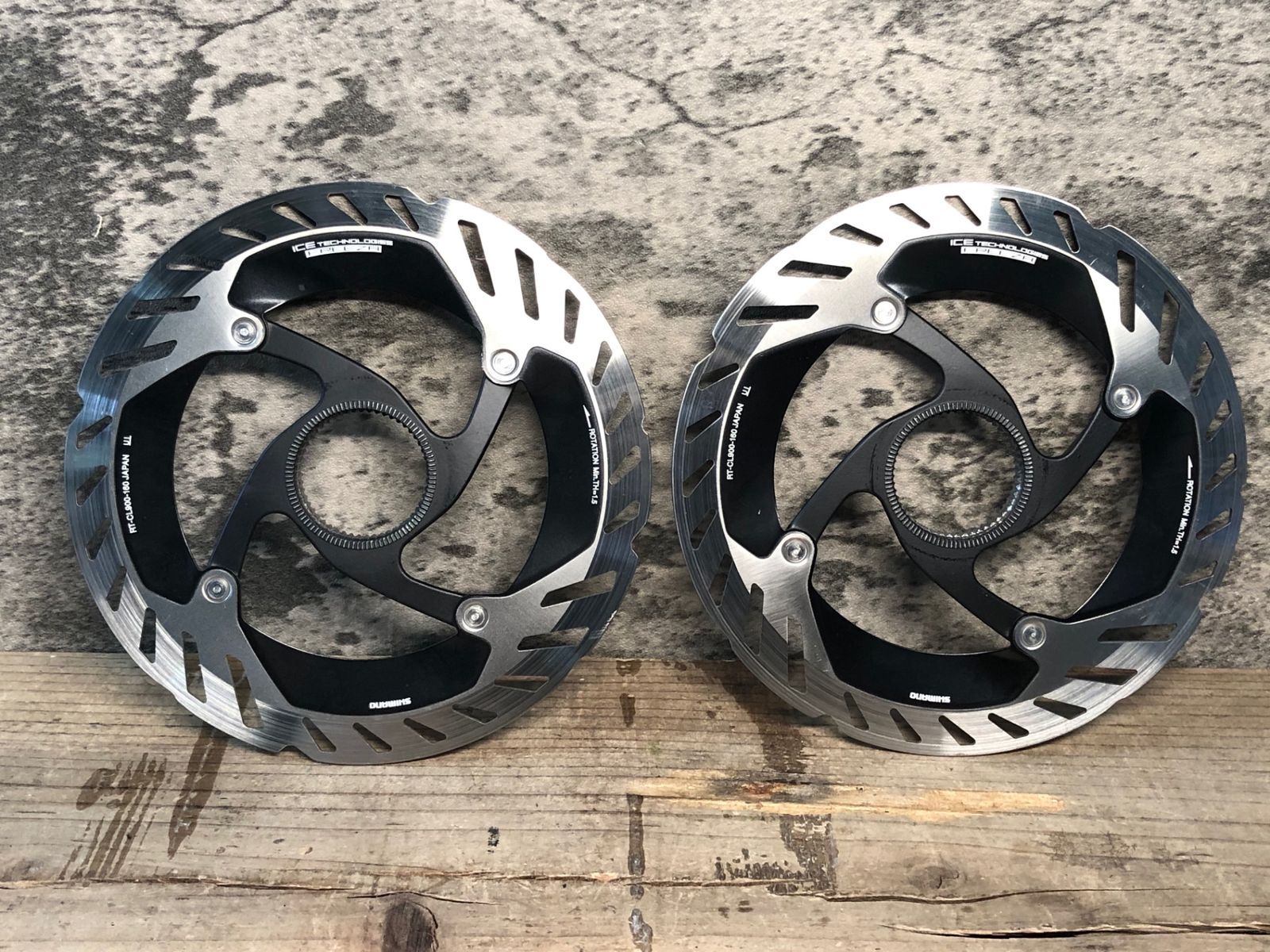 JA733 シマノ SHIMANO デュラエース DURA-ACE RT-CL900 ディスクブレーキローター 2枚セット Φ160 実測1.76mm