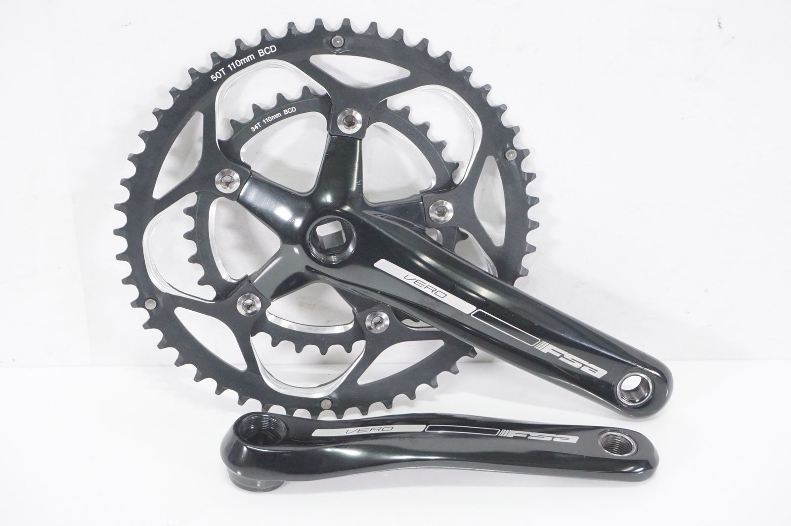 FSA Gossamer クランクセット 50/34T、チェーン付き FSA GOSSAMER PRO