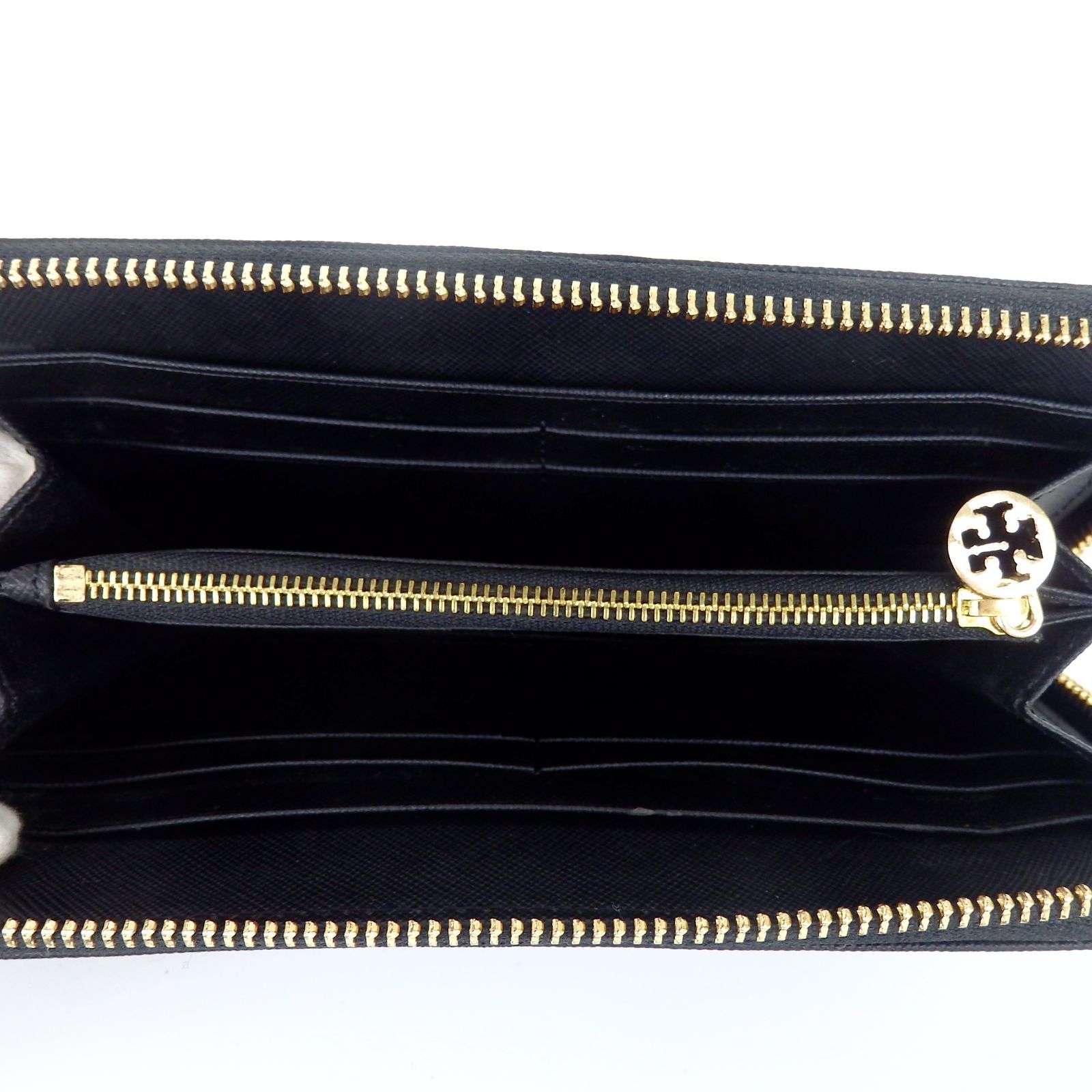 Tory Burch】トリーバーチ ロゴ入り 長財布 ラウンドファスナー