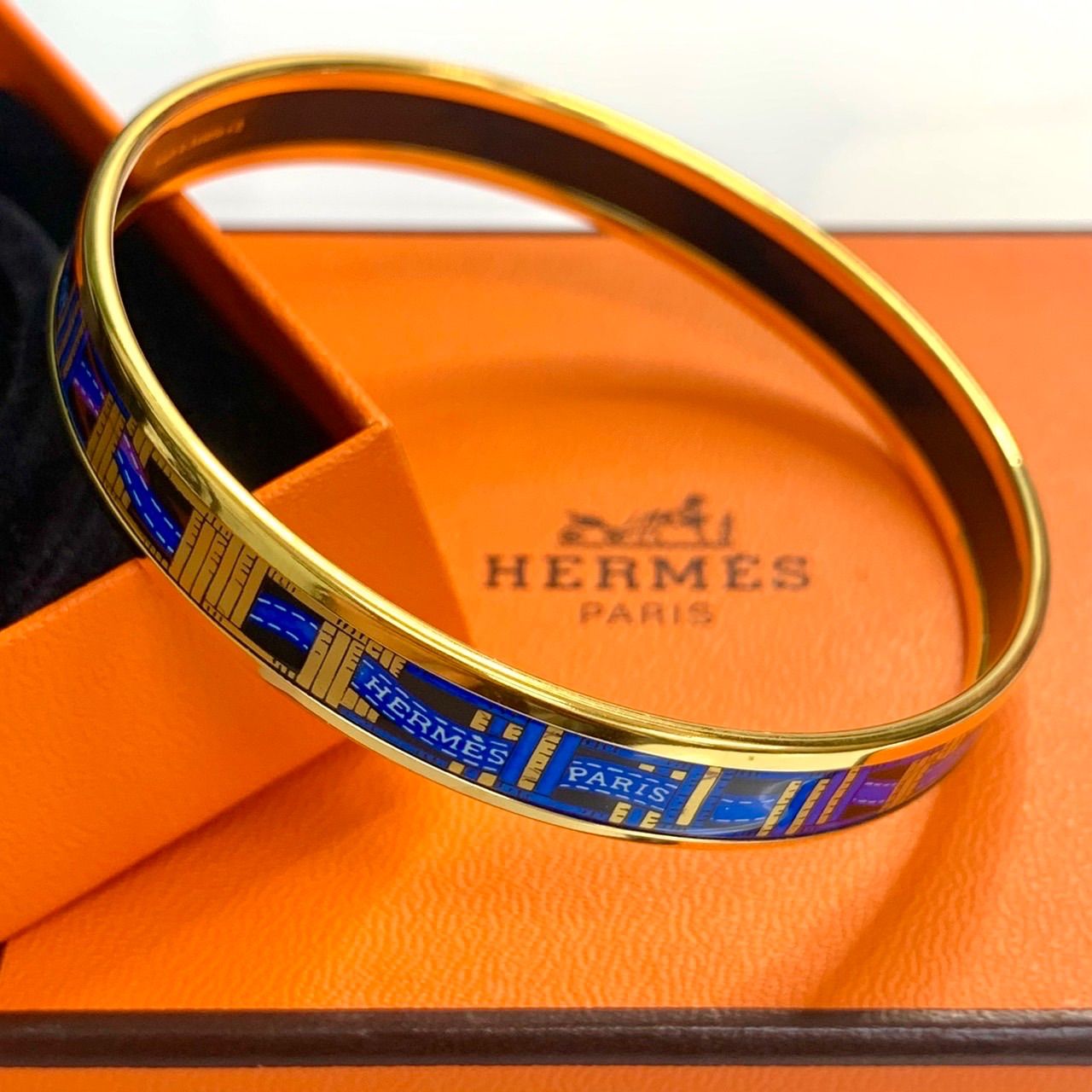 極美品⭐️HERMES エルメス】 エマイユPM 七宝焼き バングル 