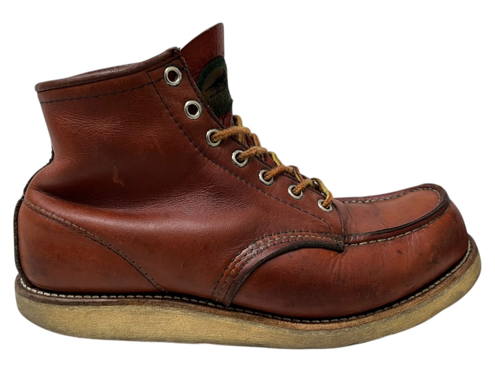 90S REDWING アイリッシュセッター　875　半円犬タグ　レアタグ 激渋エイジングRED WING 875 アイリッシュセッター 半円犬タグ