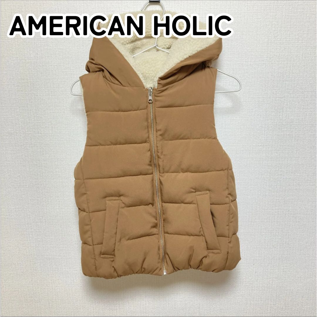 AMERICAN HOLIC アメリカンホリック M キャメル ボアベスト ジャケット