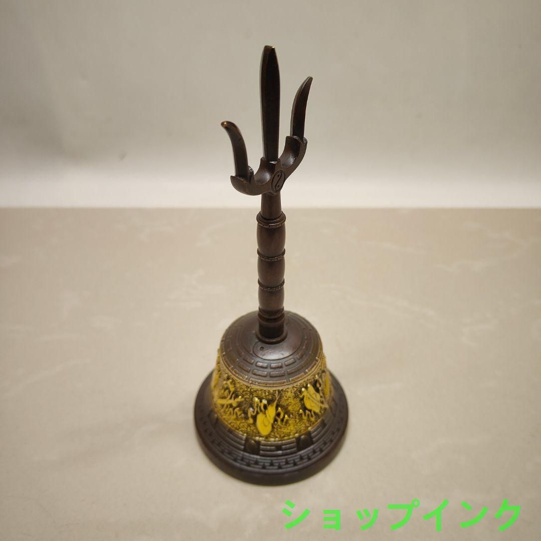 銅製 法器 三清揺鈴 太極八卦鈴 開運 風水 装飾品 工芸品 置物 銅製 法器 太極八卦鈴 八仙鈴 三清鈴手揺鈴 辟邪 開運 風水招財