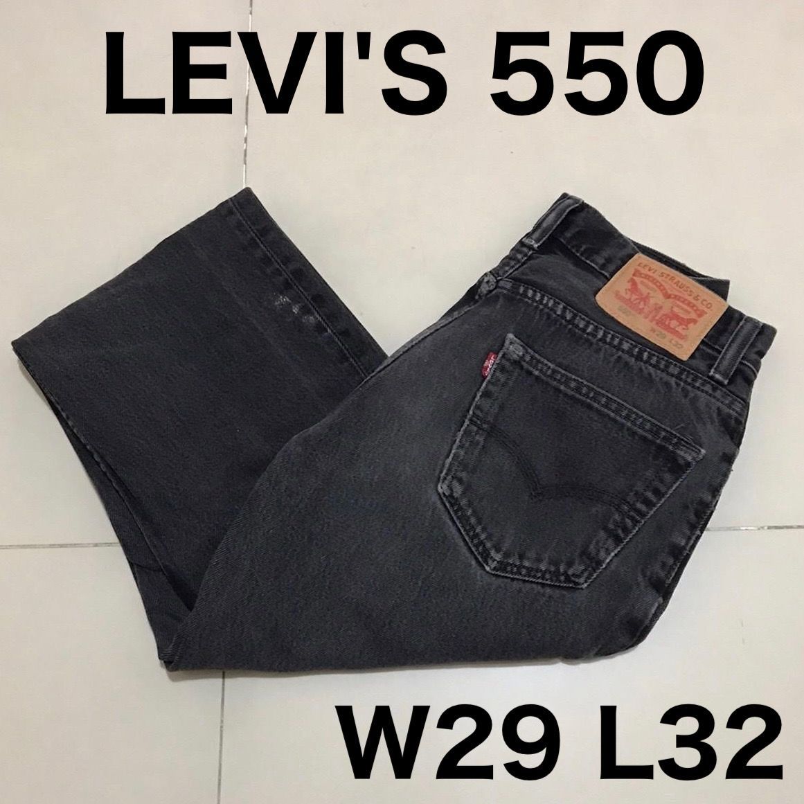 エジプト製 Levi's リーバイス 550 ワイドデニムパンツ ブラック-