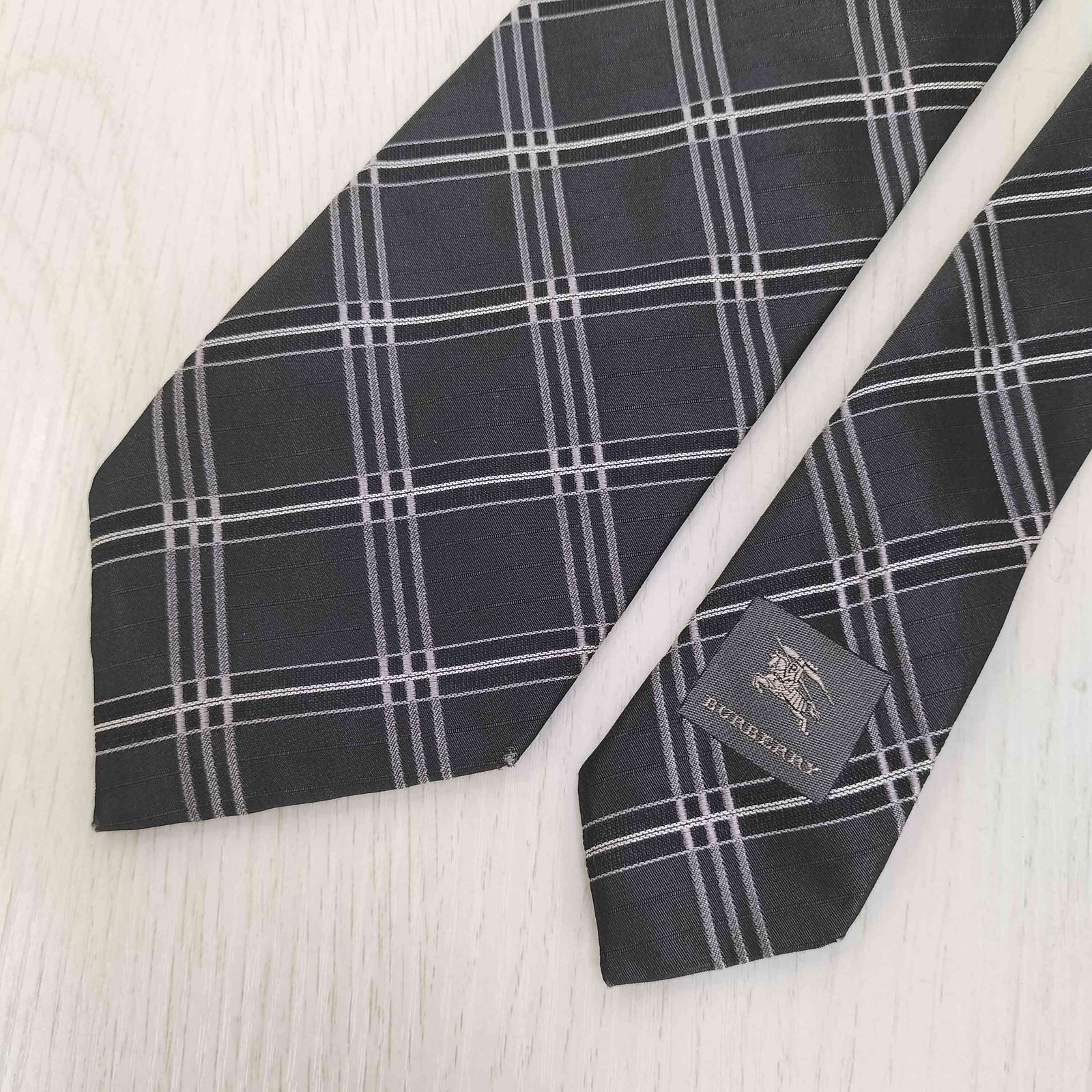 バーバリー BURBERRY イタリア製 チェック柄 シルク ネクタイ
