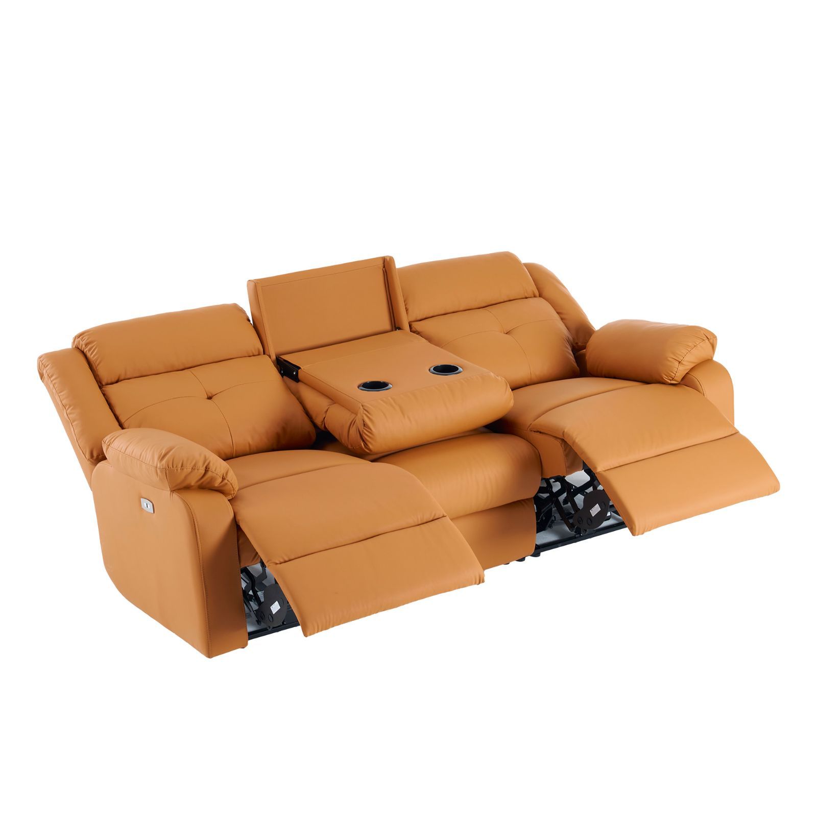 両側USB 三人掛け 電動リクライニングソファー 電動 リクライニング