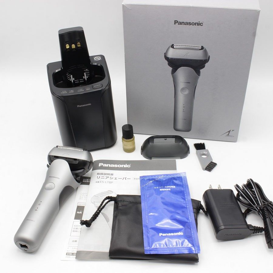 【美品】パナソニック ラムダッシュ ES-LT8P-S シルバー メンズシェーバー 3枚刃 全自動洗浄機付き トップグレード 本体
