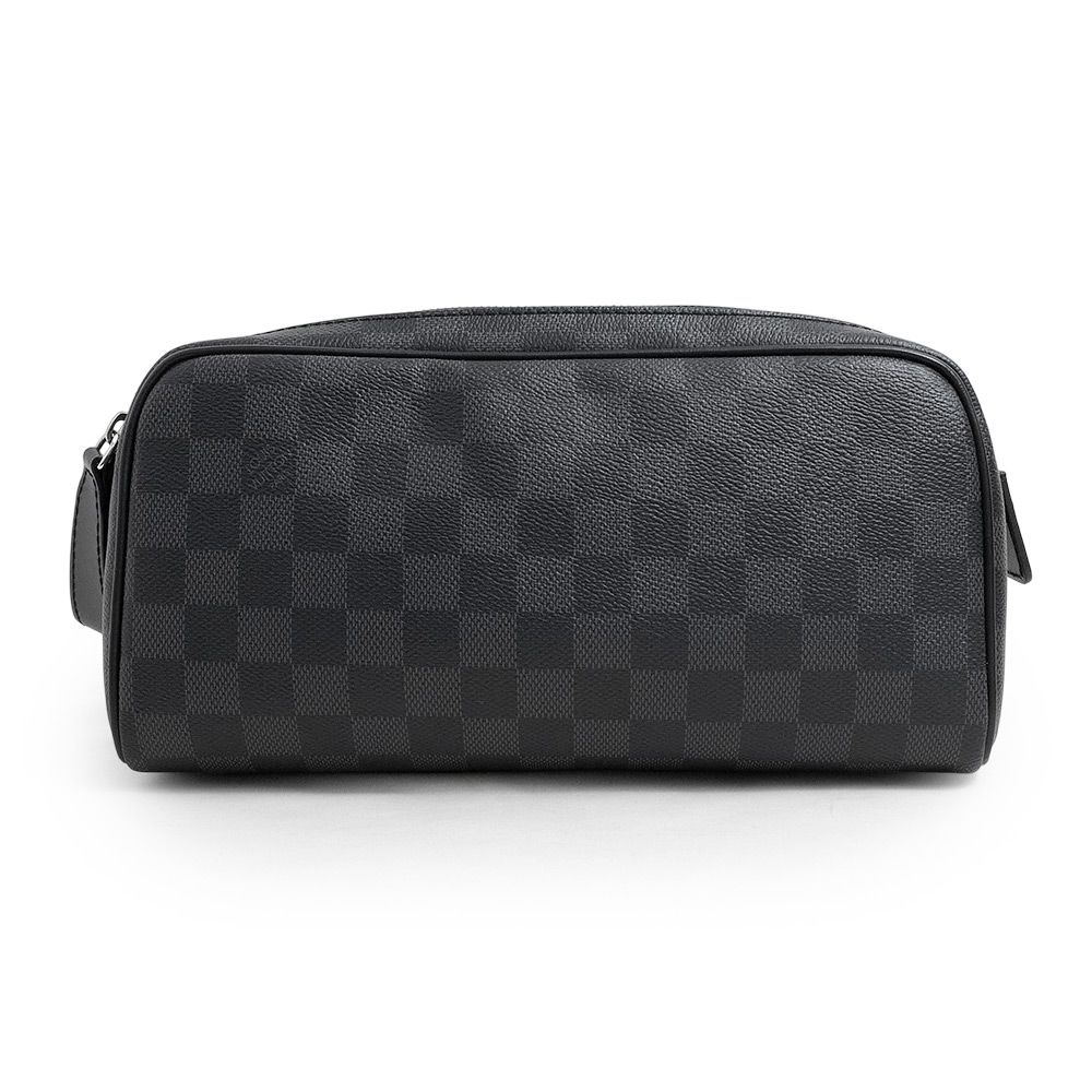 ルイ ヴィトン ドップ キット トラベルポーチ セカンドバッグ ダミエグラフィット ブラック シルバー金具 N40127 LOUIS VUITTON