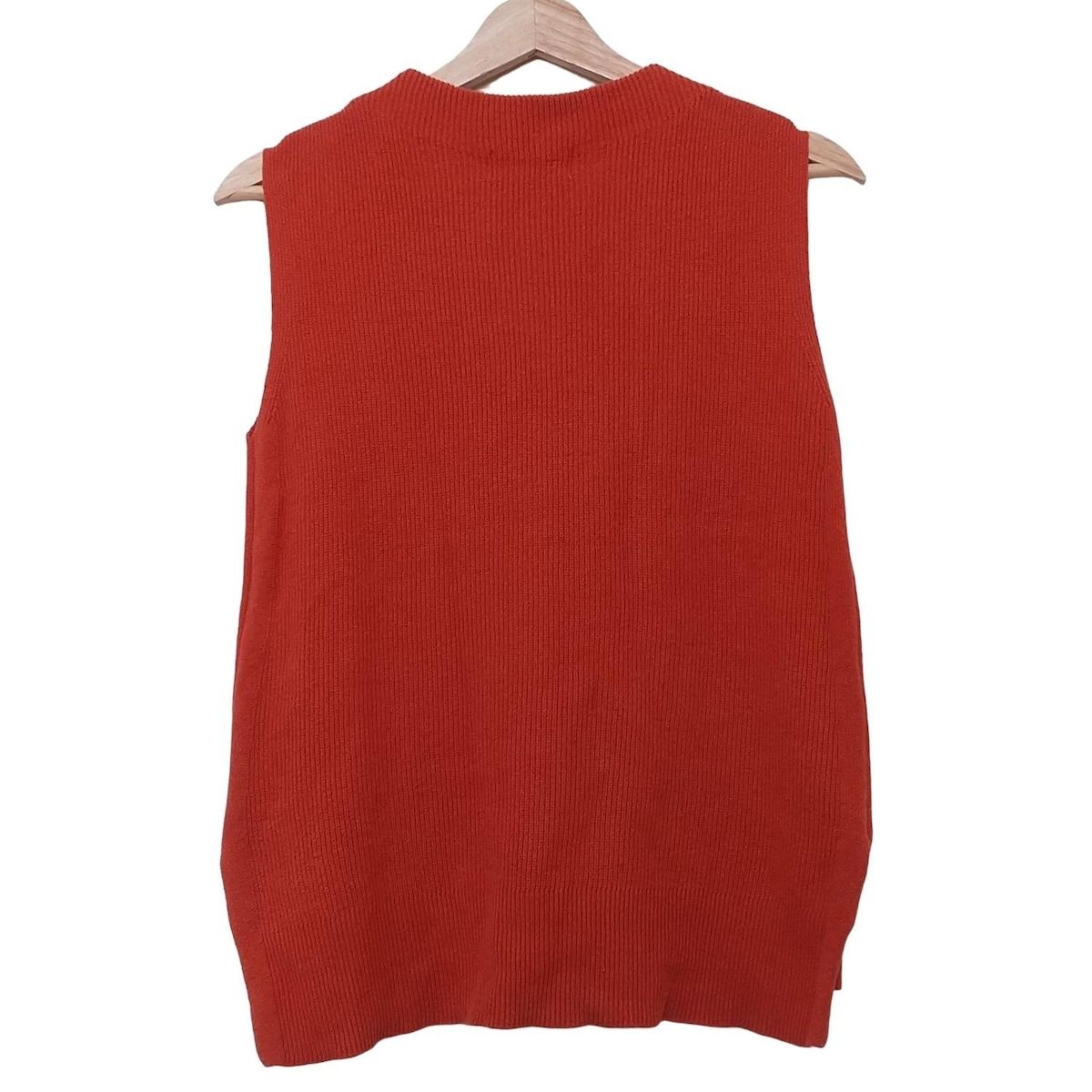 green label relaxing グリーンレーベルリラクシング ノースリーブセーター レディース - ブラウン クルーネック