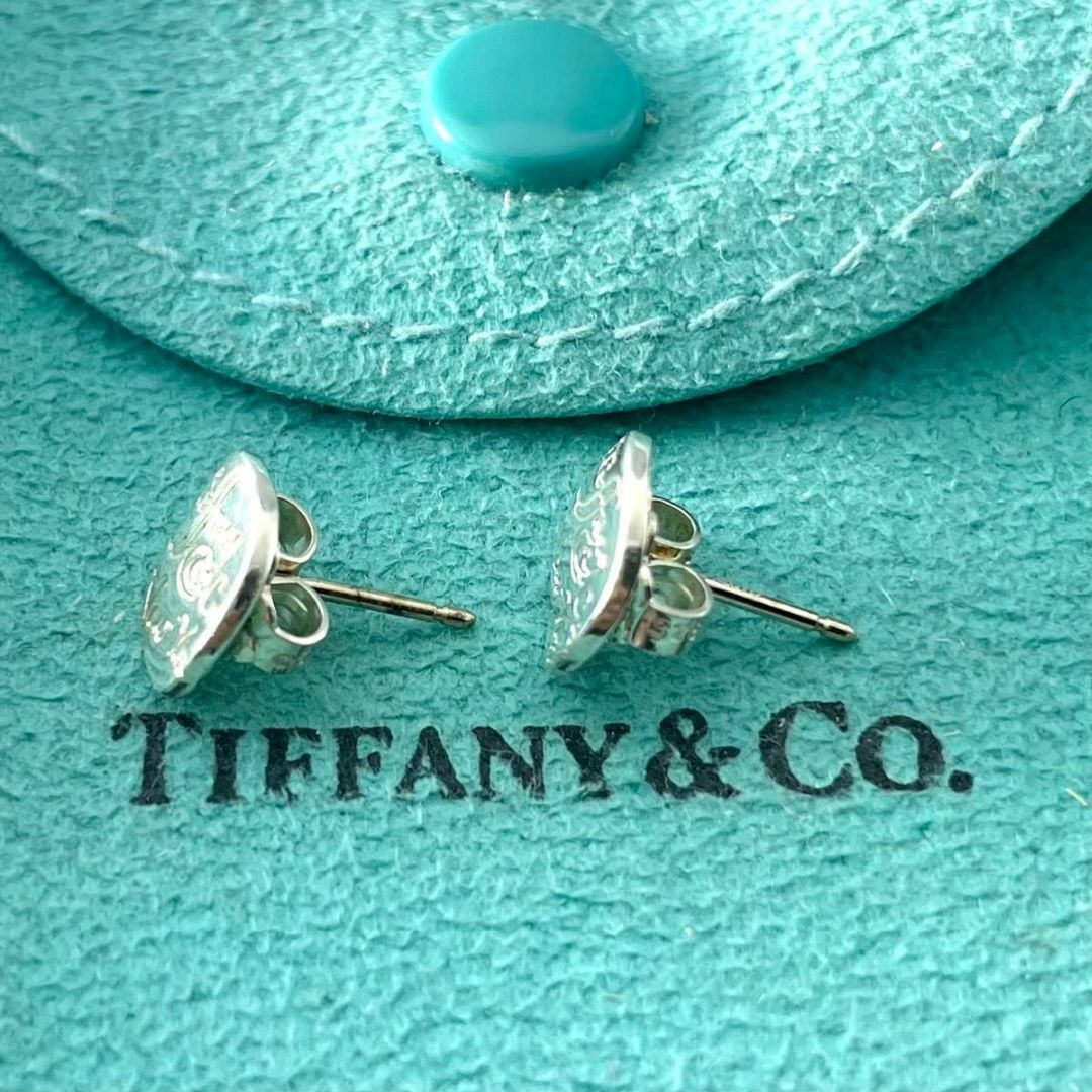 ティファニー ノーツ ラウンド ピアス シルバー 925 RT5fe