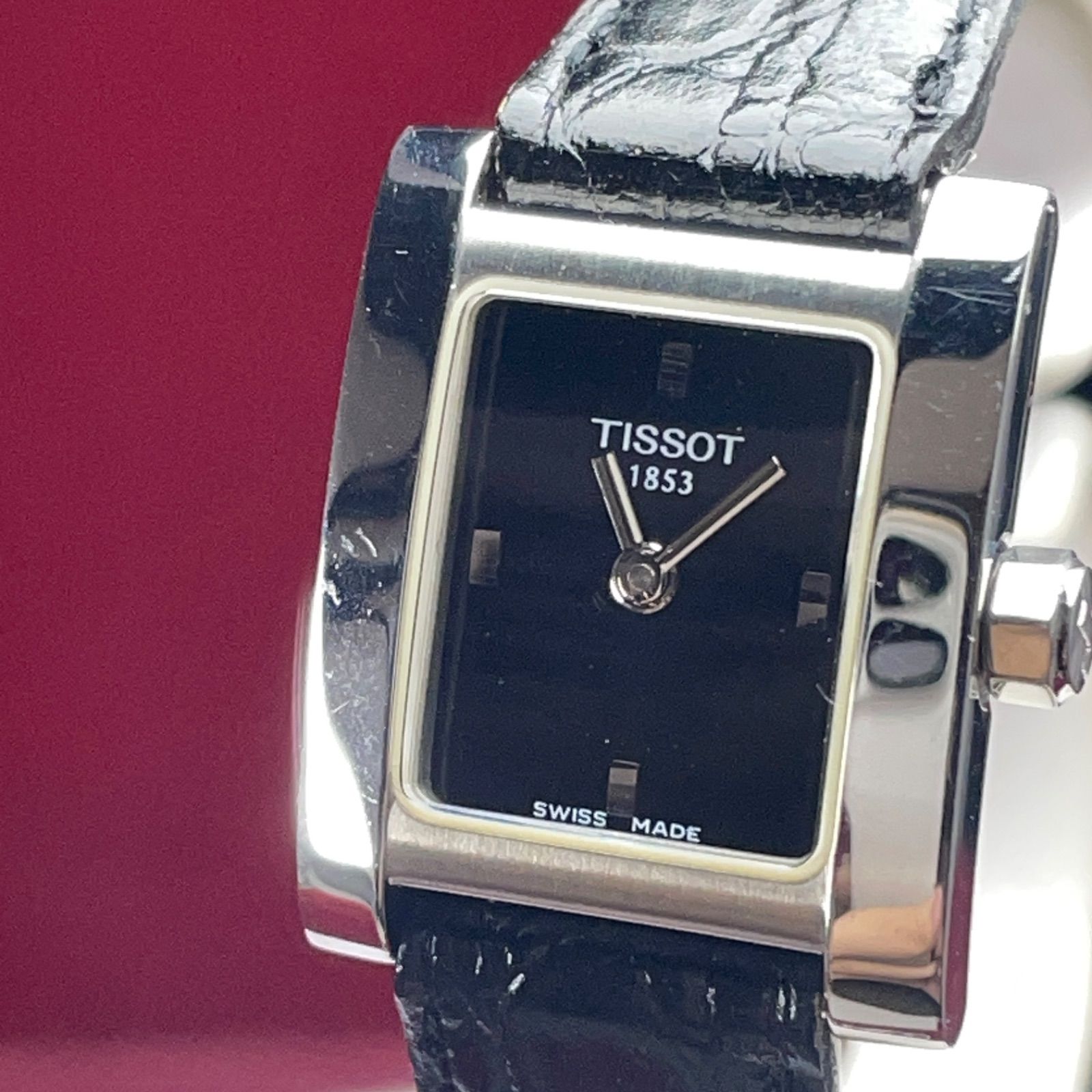 未使用 80s SEIKO QUARTZ 電池交換済 黒文字盤 日本製 腕時計 80s 未使用 SEIKO シャリオ クォーツ 純正尾錠 電池交換済