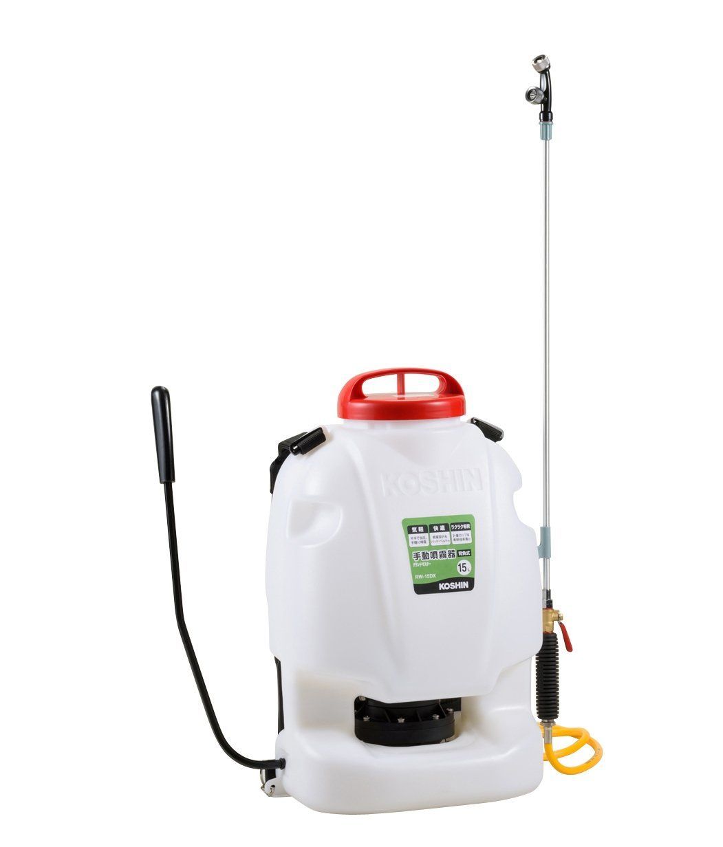 在庫 人力 ポンプ ダイヤフラム 加圧 動噴ホース ボールコック 消毒 RW-15DX グランドマスター 防除 15L タンク 除草 手動噴霧器 背負い式 カバー付き 工進 KOSHIN