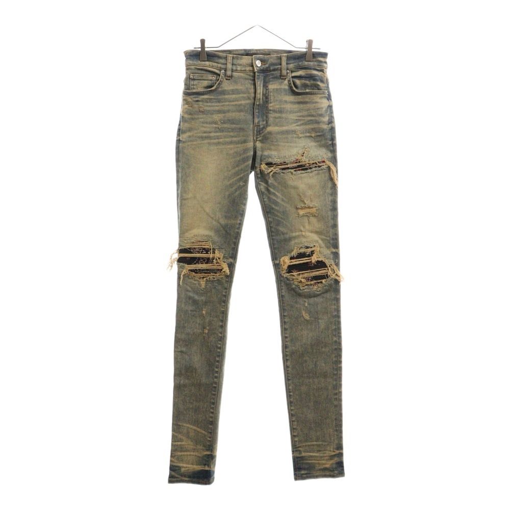 AMIRI (アミリ) MX1 JEANS バンダナ蛇腹切替ダメージ加工バイカー