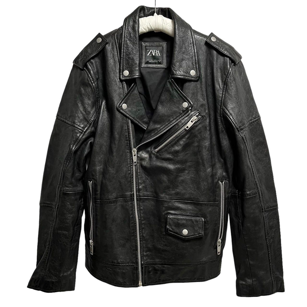 ♡極美品♡ZARA ザラ　羊革　ラムレザー　ダブル　ライダース　ジャケット ZARA ザラ ラムレザーダブルライダースジャケット 羊革 本革