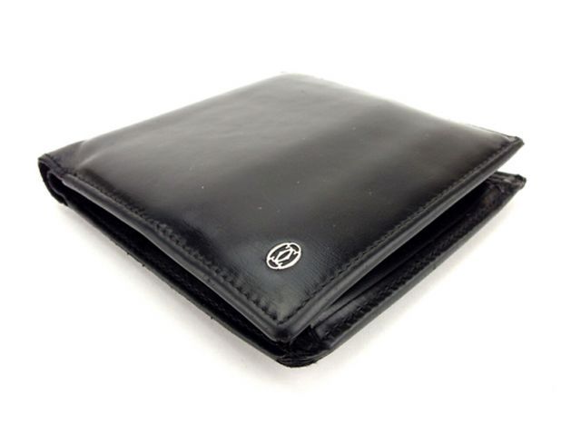 カルティエ 二つ折り 財布 パシャ ブラック レザー Cartier ショップ