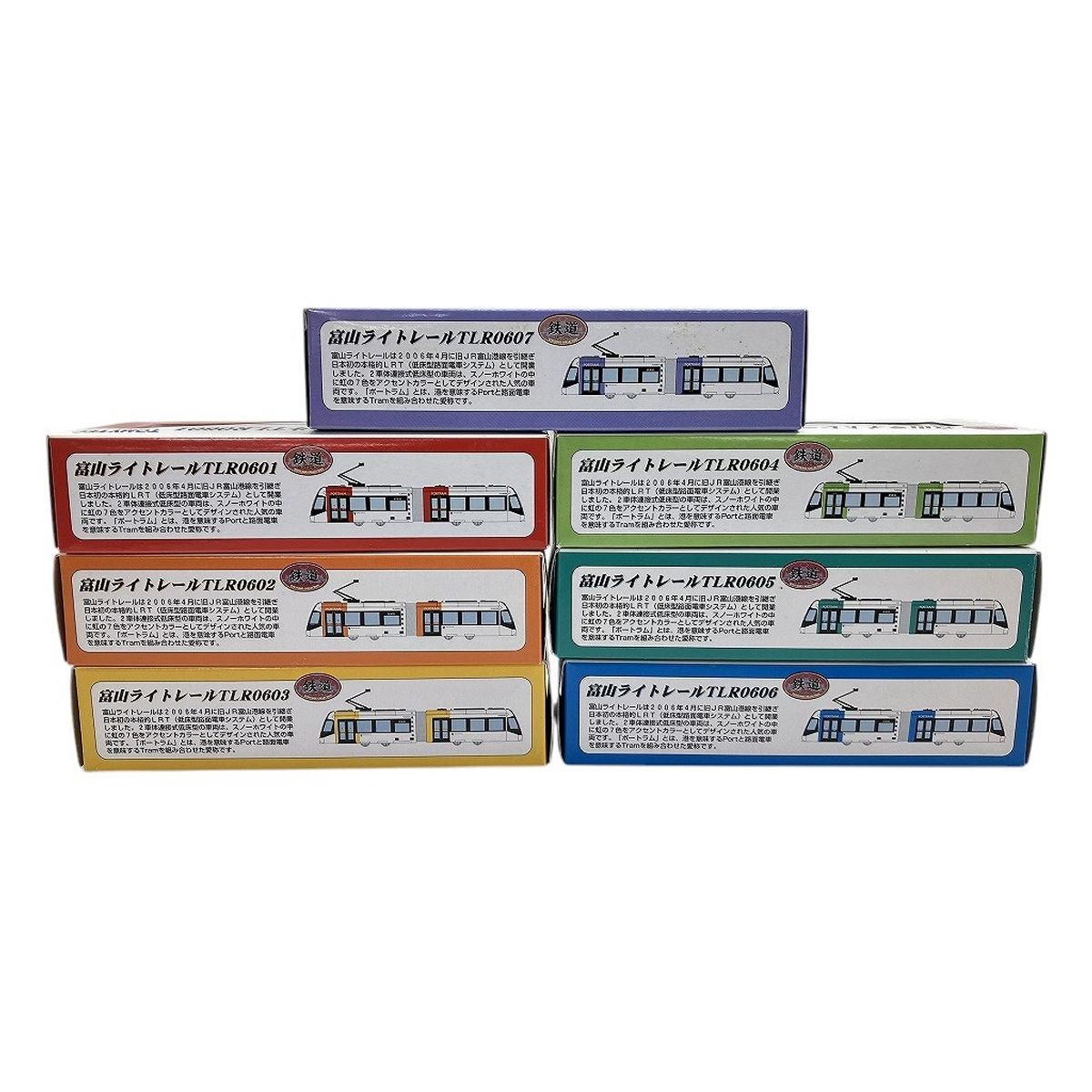 KATO 富山ライトレール赤、紫、青、緑、黄色、とやまグリーントラム