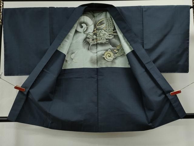 平和屋着物○男性 本場大島紬 アンサンブル 100亀甲 総詰め 正絹 逸品