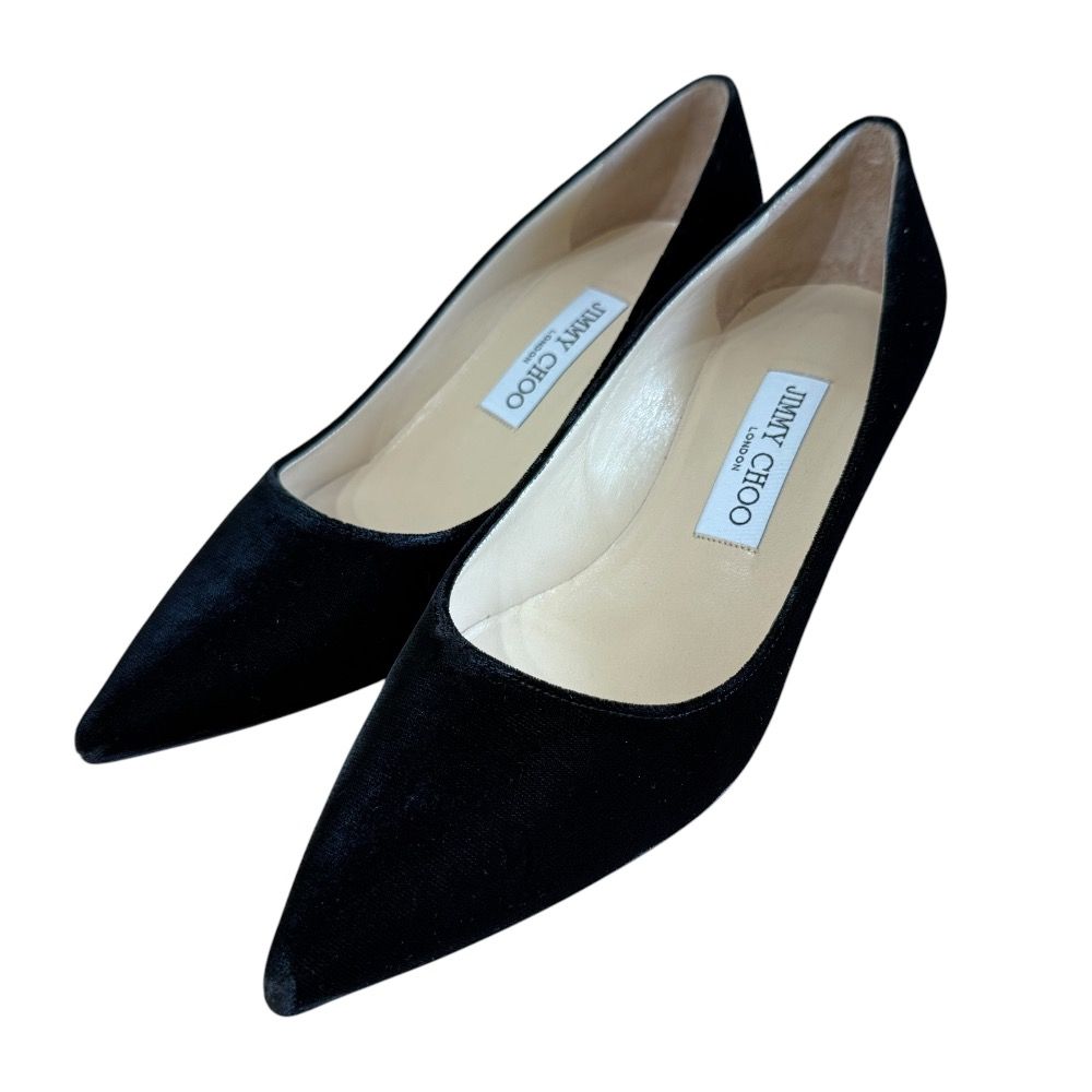 未使用 JIMMY CHOO ジミーチュウ ベルベッド ポインテッドトゥ 