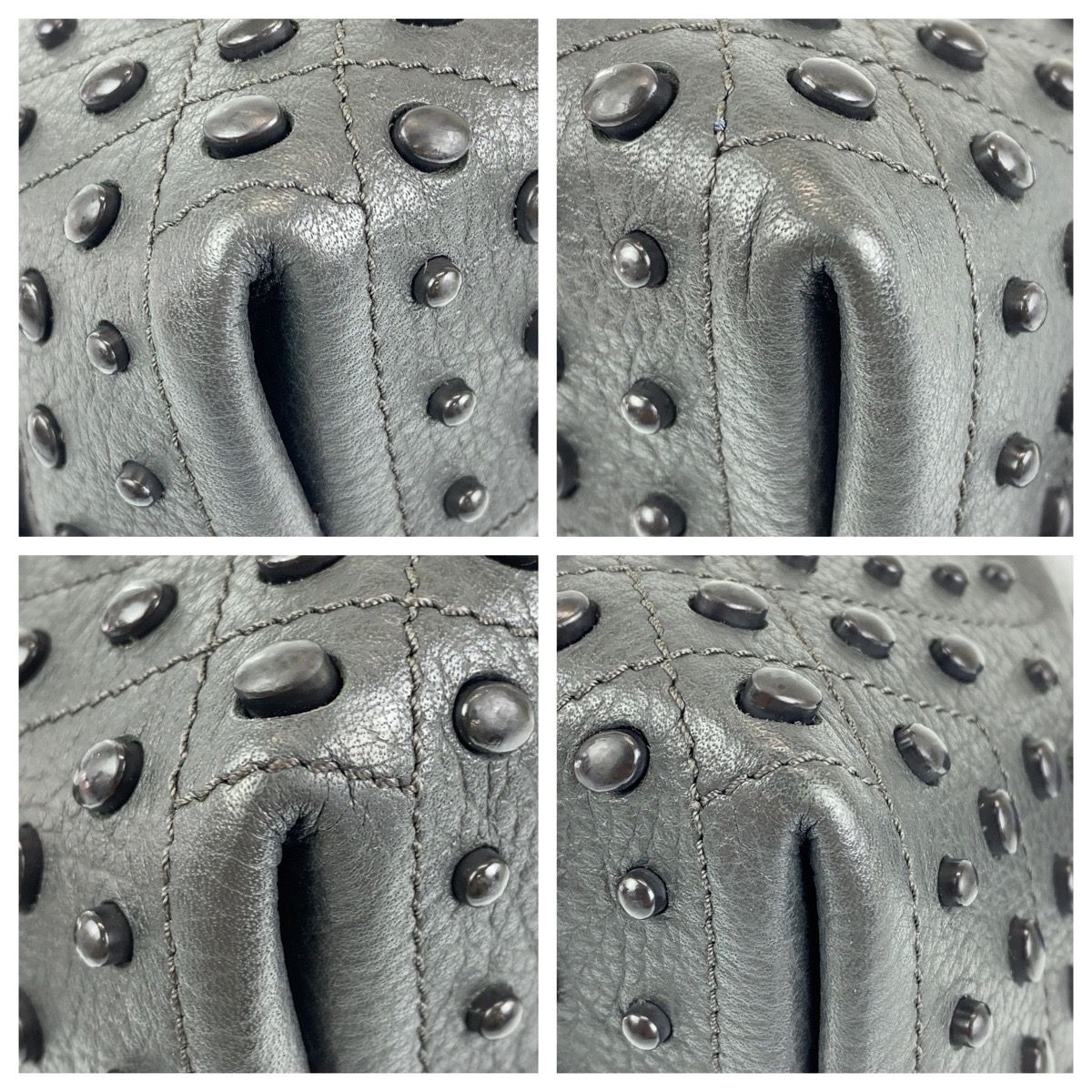 TOD'S トッズ ウェーブバッグ ダークグレー レザー 斜め掛け