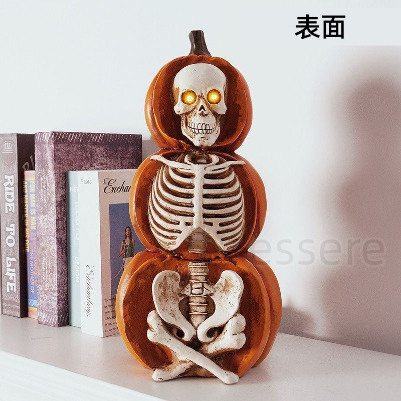 ハロウィン ジャック オー ランタン 発光デコレーション 積み重ね可能なデコレーション ハロウィン 専用 庭園レイアウト 飾り物 ユニーク置物 テーマイベント対応 ステージイベント活用 樹脂製 カボチャ 置物