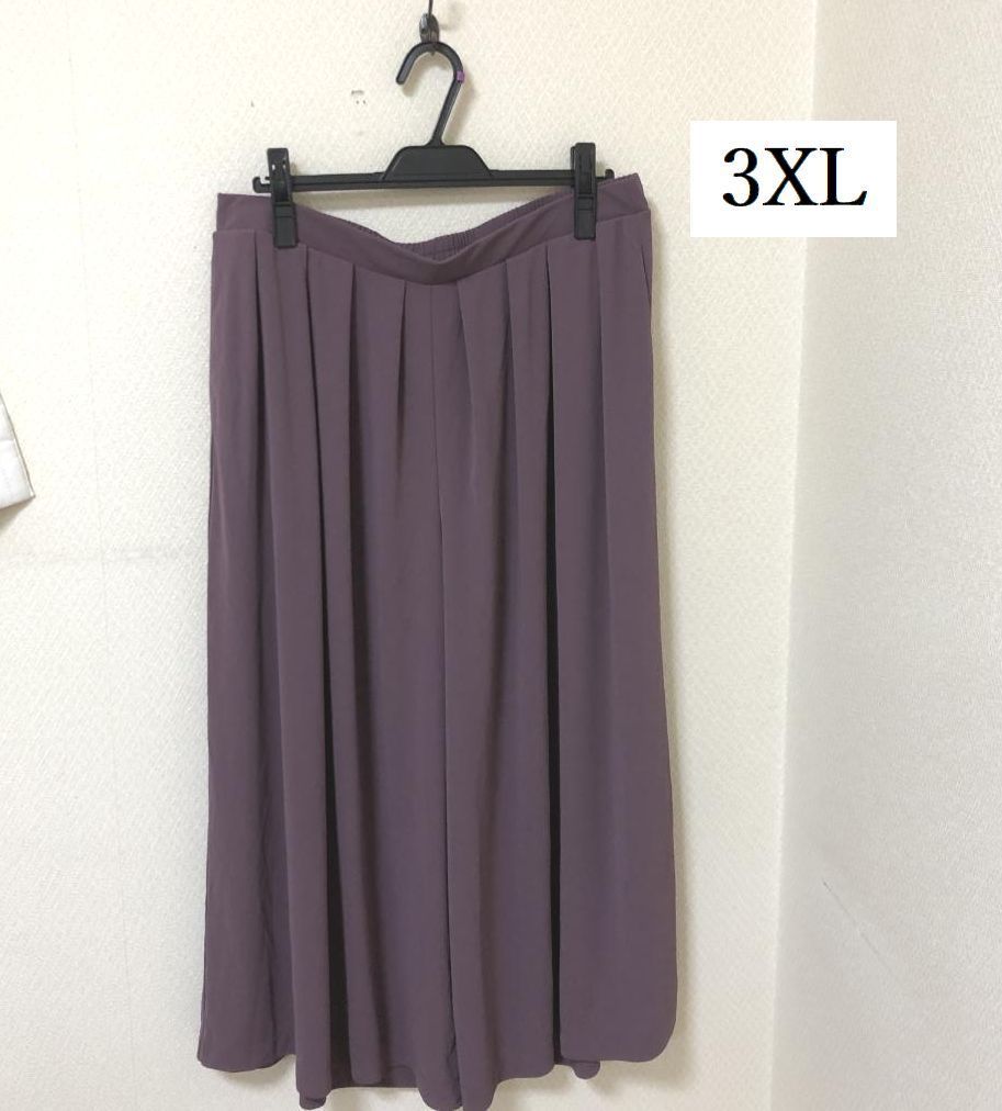 ユニクロ クレープジャージースカートパンツ PURPLE 3XL - メルカリShops