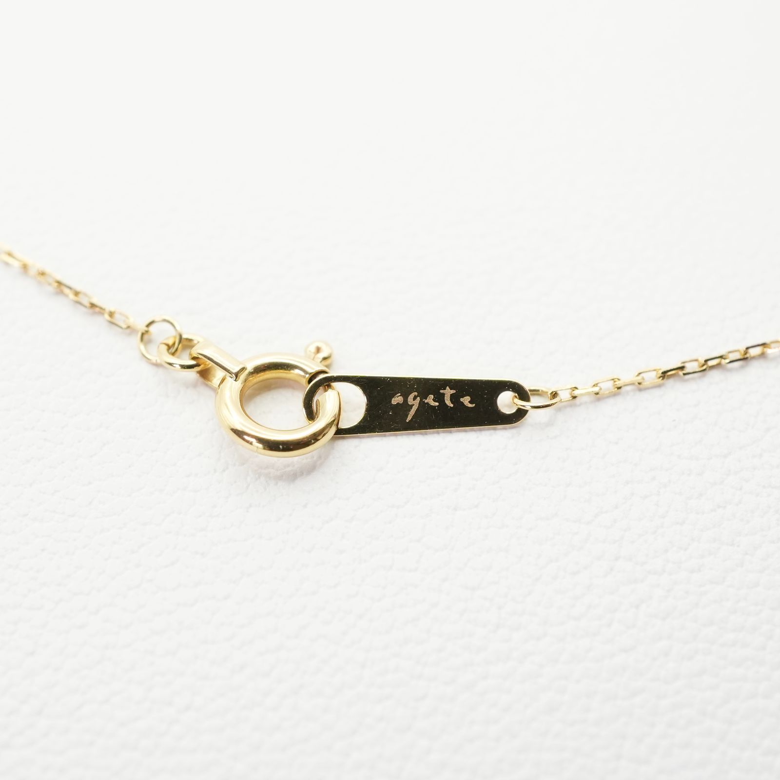 【美品】 agete 限定 ネックレス K18 ダイヤ agete（アガット） ネックレス K18ダイヤモンドネックレス レディース