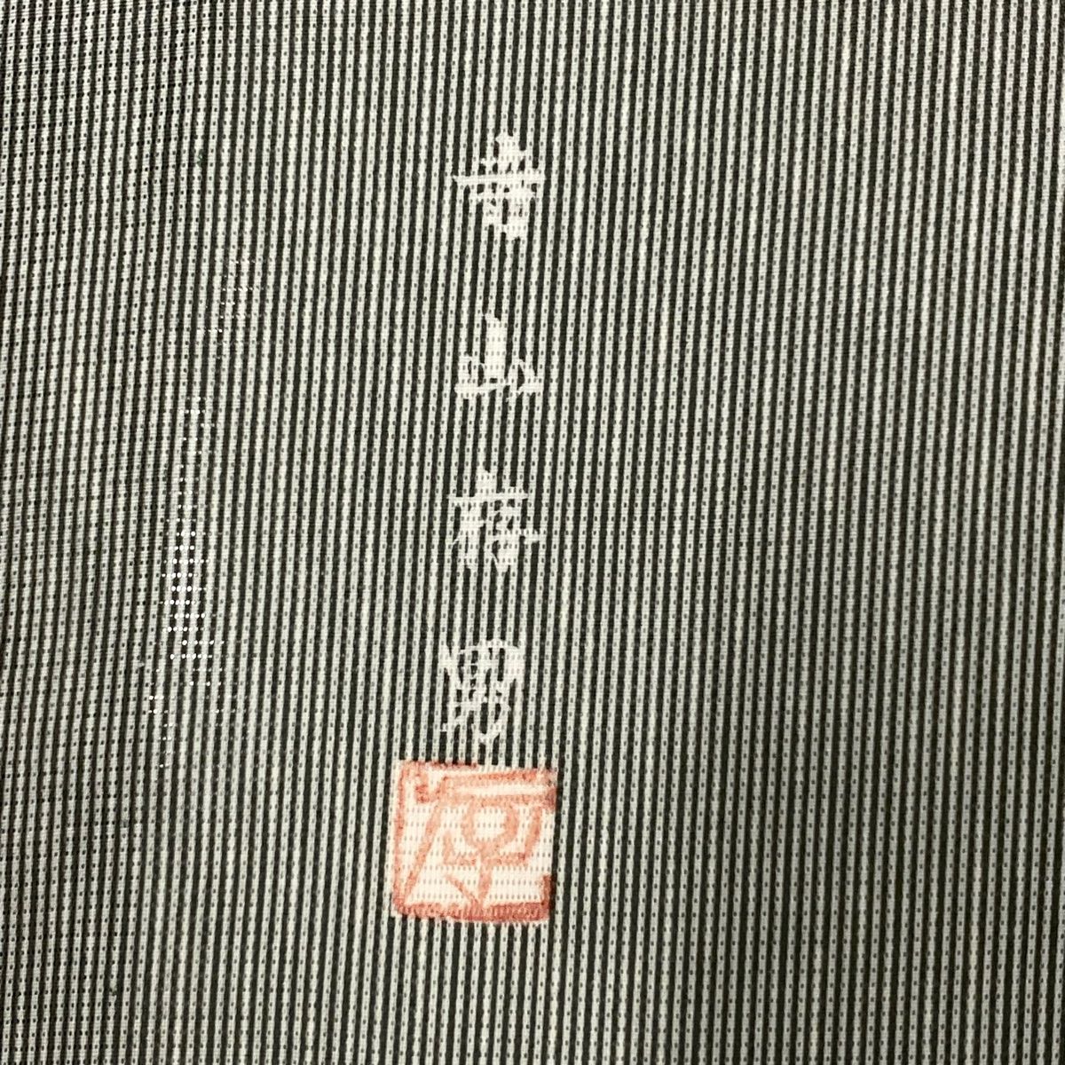 江戸小紋 身丈152.5cm 裄丈62cm S 薄物 紗 寺山存男 落款 万筋 薄緑  