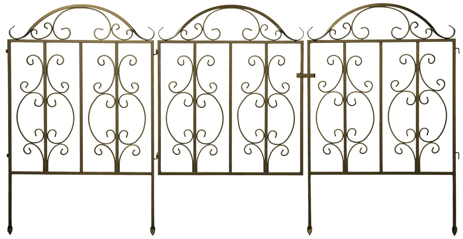 ガーデンガーデン ゴージャスアイアンローフェンス ゲートセット ブロンズブラウン GAF-GATE3-BRZ