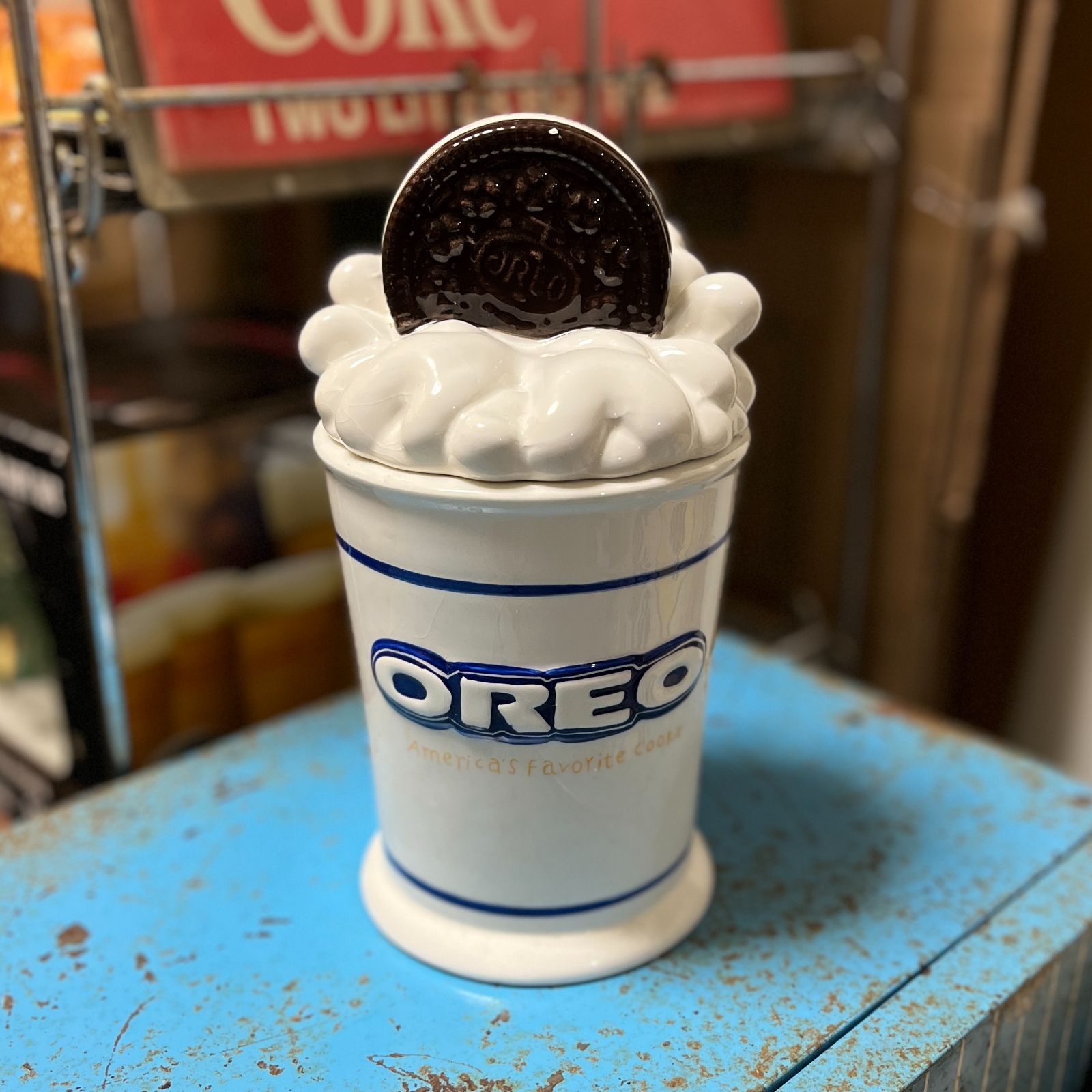 アメリカ雑貨】OREO オレオ クッキージャー ディスプレイ 小物入れ 