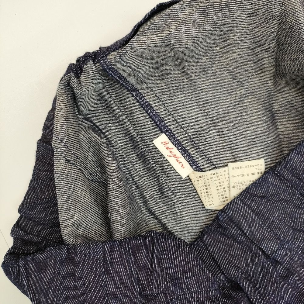 babaghuri ババグーリ コットンリネンデニム ワンピース 刺繍 グレー