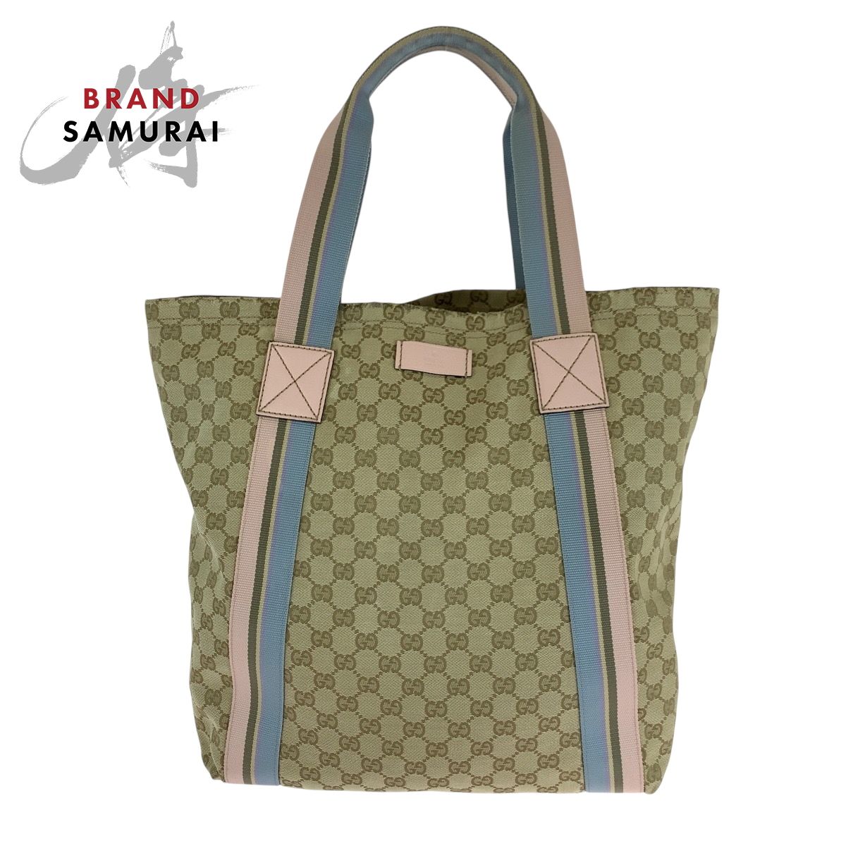 GUCCI グッチ シェリー ベージュ ピンク ブルー GGキャンバス 189669 
