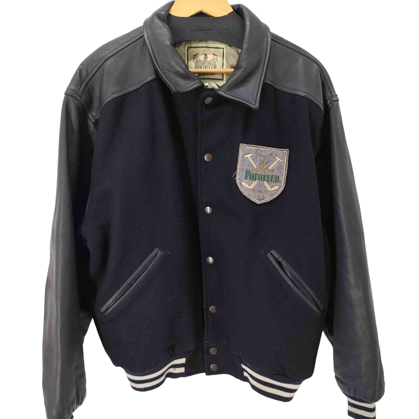 ビバリーヒルズポロクラブ BEVERLY HILLS POLO CLUB レザー切替スタジャン メンズ FREE 