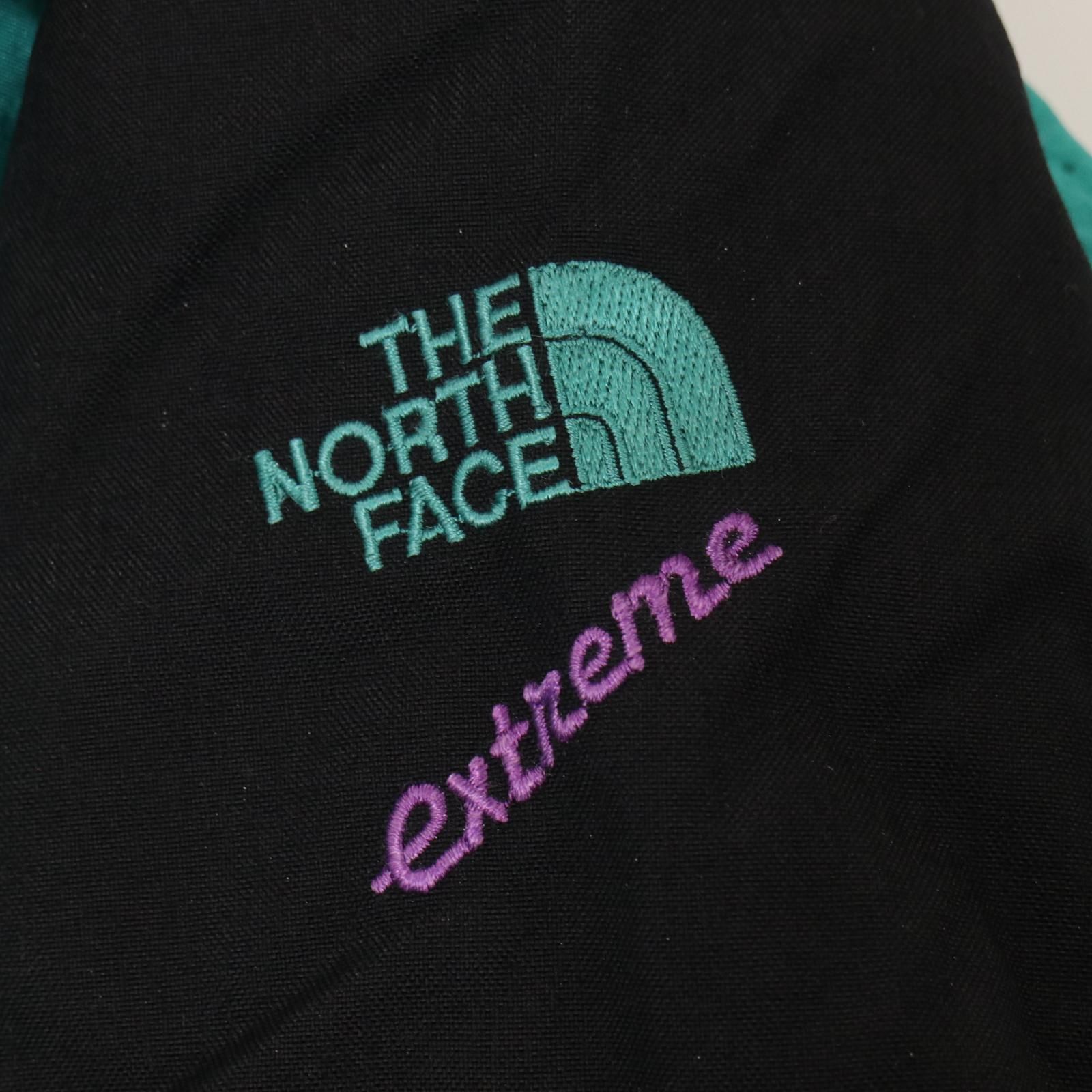 90年代 USA製 THE NORTH FACE ノースフェイス Extreme 中綿ナイロンジャケット エメラルドグリーン (メンズ L) 中古  古着 A0134