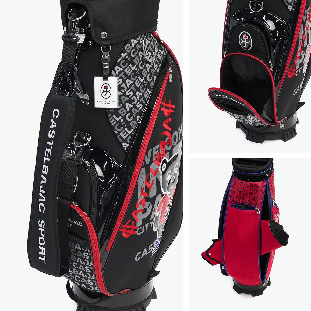 CASTELBAJAC ゴルフバッグ レッド　8.5型 CASTELBAJAC ゴルフバッグ レッド 8.5型 CASTELBAJAC SPORT