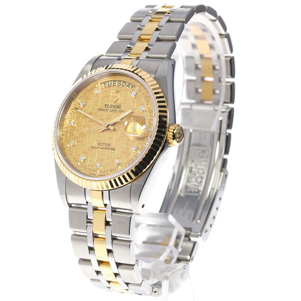 チュードル TUDOR 76213 プリンス デイトデイ 10Pダイヤモンド 自動
