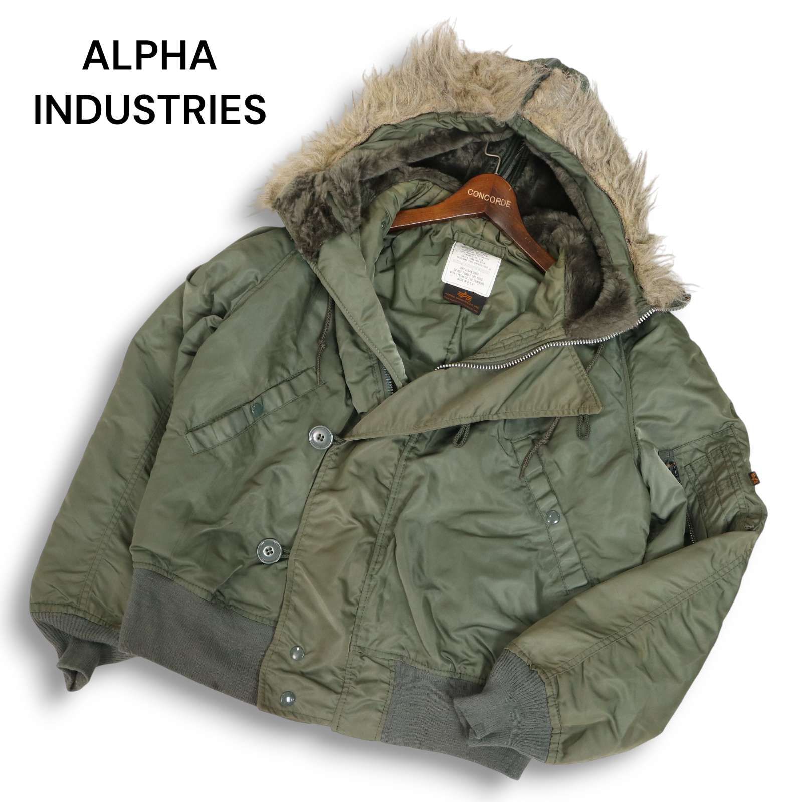 USA製☆ ALPHA INDUSTRIES アルファ 1615-573-8335 秋冬 ファー☆ N-2B