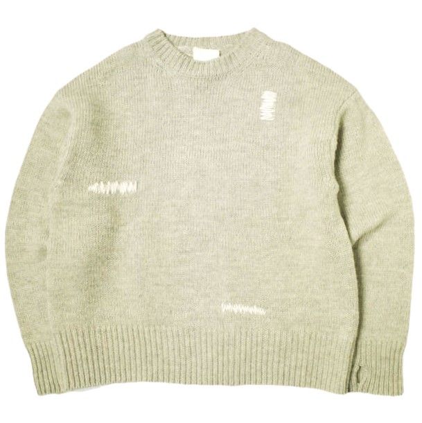 refomed リフォメッド 23AW 日本製 GRANNY REPAIR KNIT SWEATER グラニーリペアニットセーター REKN-004 3 IVORY セーター クルーネック トップス g21816