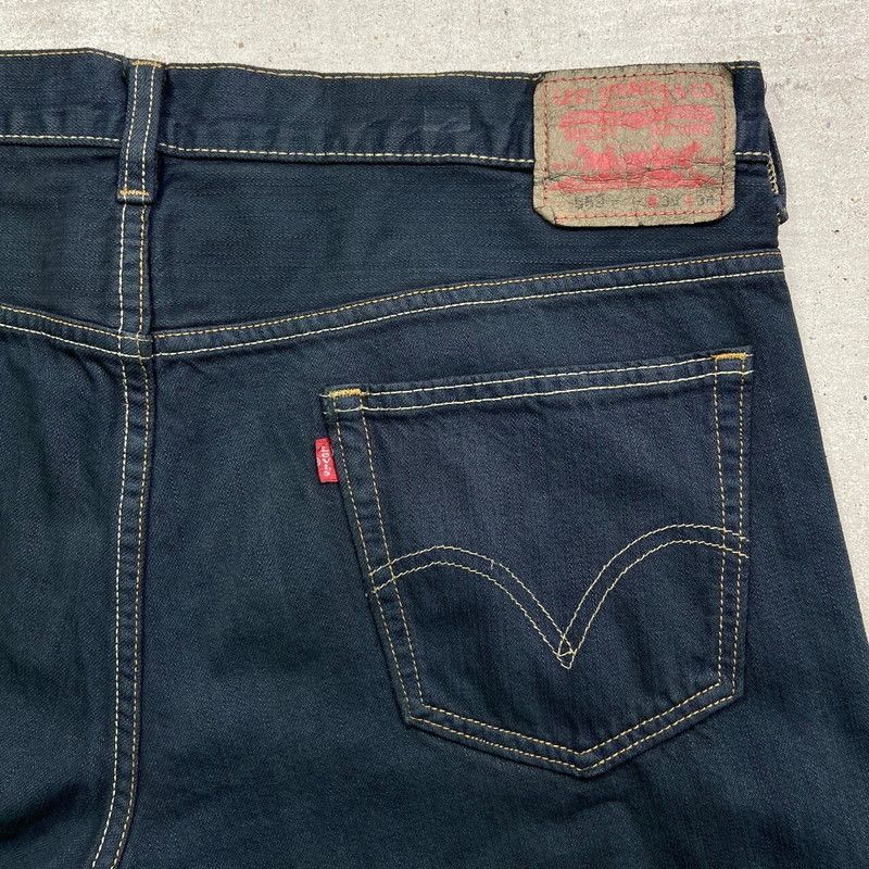 Levi's 569 W36 ブラックデニム ルーズ リーバイス569 W36 ブラックデニム 黒 ボトム 縦落ち Rタブ