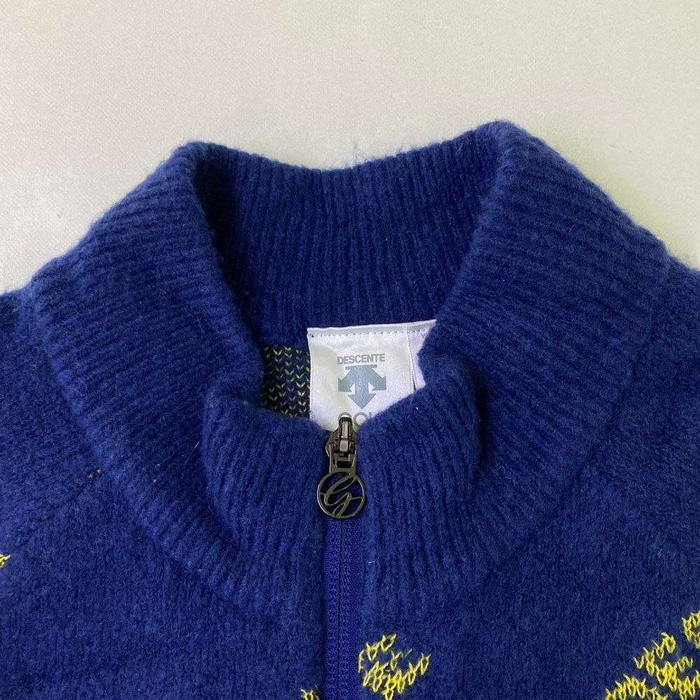 サイズ：M DESCENTE GOLF デサントゴルフ ニット ジップジャケット 総