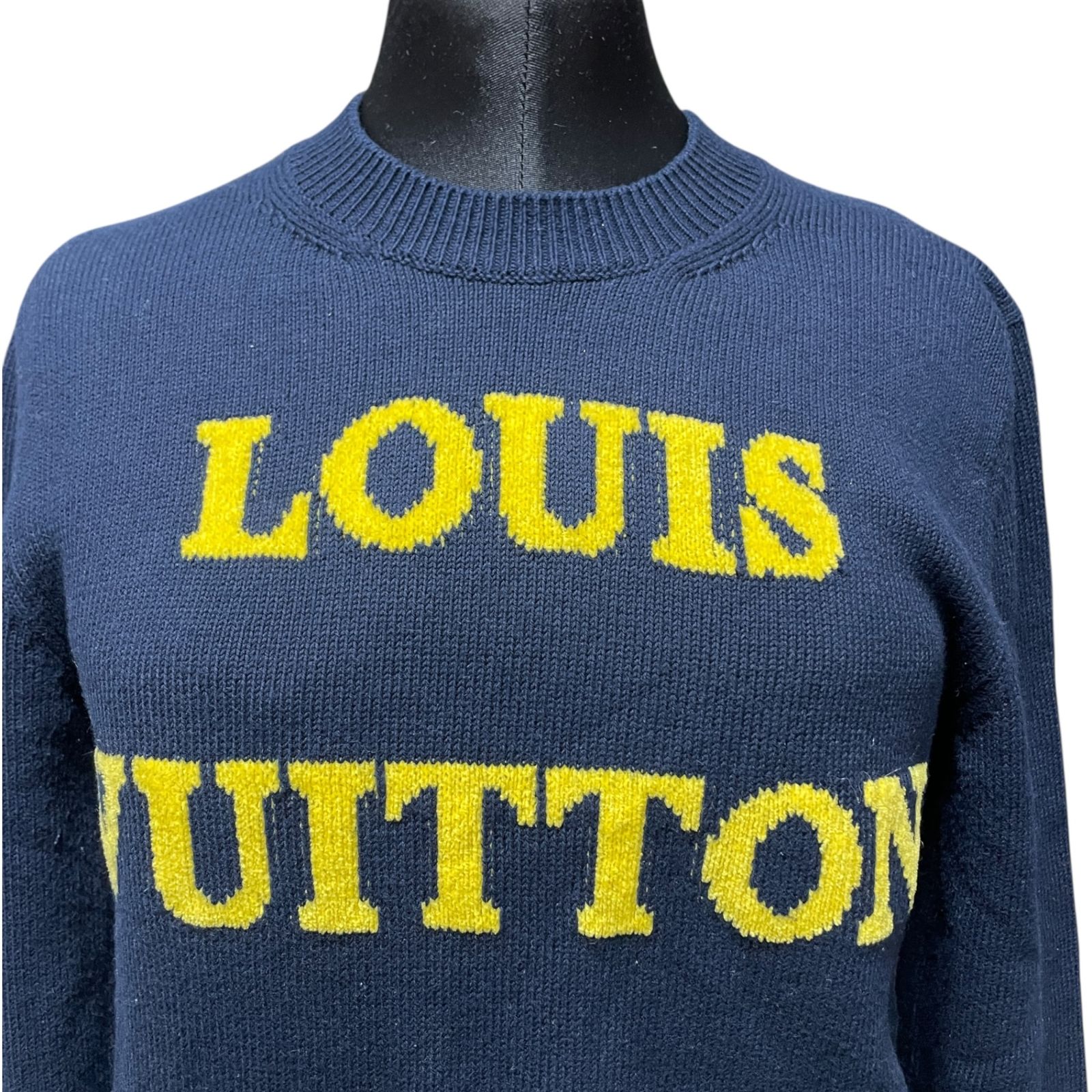 ◇中古品◇ LOUIS VUITTON ルイヴィトン ロゴ ニット ネイビー