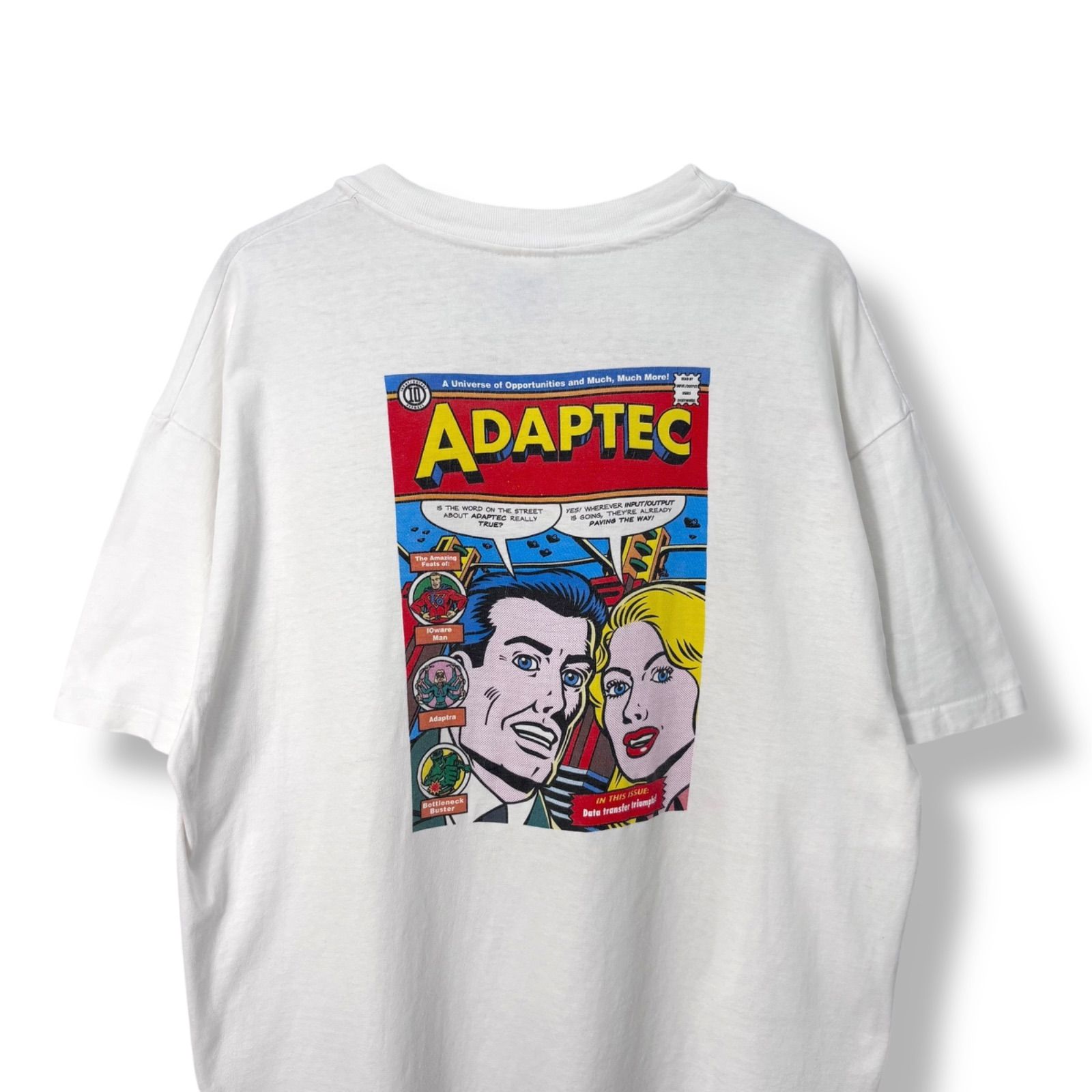 90s Hanes ADAPTEC Computer Print T-Shirt Made in USA 【XL】 90年代 