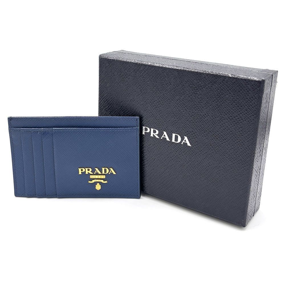 プラダ PRADA サフィアーノ カードケース 1MC053 ブルー レザー