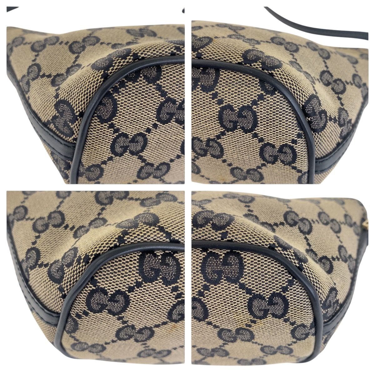 GUCCI グッチ GG ミニハンドバッグ 黒 ブラック キャンバス