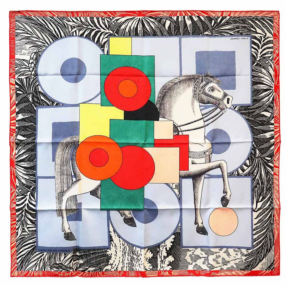 新品タグつき✨エルメス カレ90 CAVALIER EN FORMES 現行 エルメス カレ 90 カヴァリエ アン フォルム Cavalier en Formes